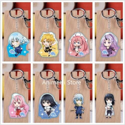 20 pcs/lot That Time I Got Reincarnated as a Slime Acrylic Keychain Toy Rimuru Bag Pendant Key Ring Gifts