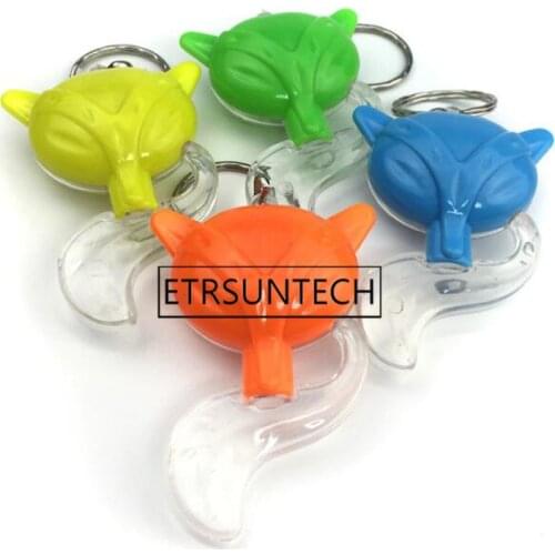200pcs LED Flashing Fox Keychain Keyring Birthday Party Favor Gift for Children Kids Birthday Christmas Souvenirs