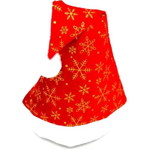 2020 Christma Decorations Ornaments Adult Flannelette Christmas Snowflake Pattern XMAS hats Children Cap Xmas Party Props