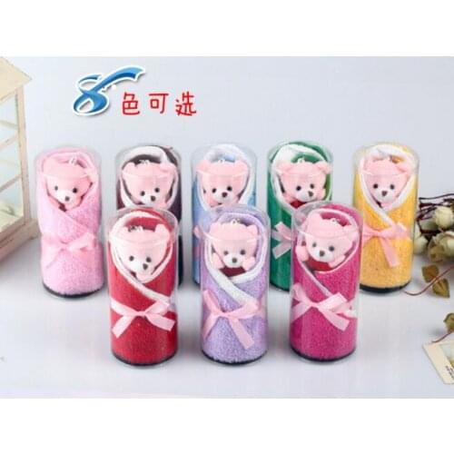 20x Creative Lovely Mini Bear Cup Cake Towel Cotton Hand Towel Face Towel Wedding Christmas Birthday Party +Valentines gift