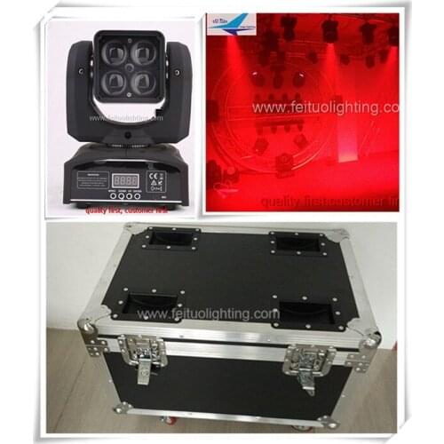4pcs/CASE)Light projector led mini moving head 4x10w rgbw 4 in 1 moving head zoom