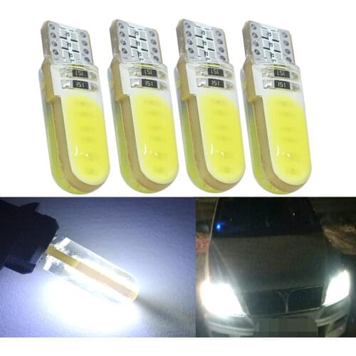 4X T10 W5W Red COB Silicagel Turn Signal License Plate Light 194 501 Wedge Led Car Marker Led Reading Dome Led Auto Parking Bulb