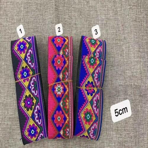 5cm ethnic style folk style nation style jacquard ribbon,jacquard webbing,garment ribbon,shoes ribbon,bag ribbon,YY210526d