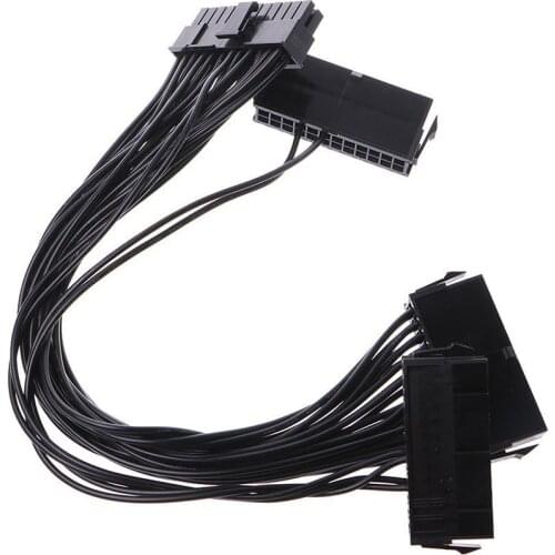 ADD3PSU Adapter ATX 24Pin Male To Female Dual Molex Power Supply Sync Starter Extender Cable For Bitcoin Litecoin Miner
