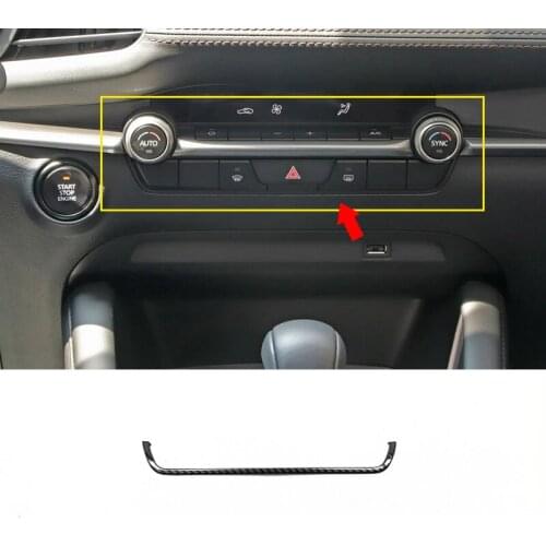 Stainless Steel Accessories Car U Type Console Decoration Strip Cover Trim Sticker Car Styling for Mazda 3 Axela 2019 2020