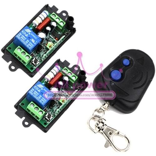 Free Shipping AC 110v 220V ON/OFF Wireless Lamp Remote Control Switch with 2 Receiver and 1 Transmitter