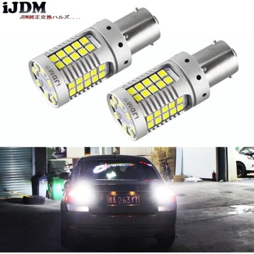 IJDM Error Free Super Bright 15W 35-SMD 1156 P21W 7506 LED Replacement Bulbs For Euro Car Backup Reverse Lights,12V Xenon White