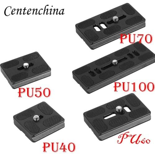 Quick Release Plate PU40 PU50 PU60 PU70 with 1/4" Screw Mount For Arca Swiss Benro Monopod Tripod Ball Head & SLR camera
