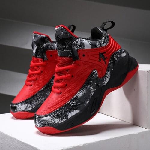 New Boys Basketball Shoes Kids Sneakers Boys High Top Leather Non-slip Kids Sneakers Footwear Children Sport Shoes Outdoor Shoes