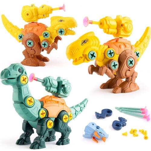 Childrens Dinosaur Cool Boy Toy Set Educational Designer Montessori Model Assembly Drill Puzzle Toys for Kid