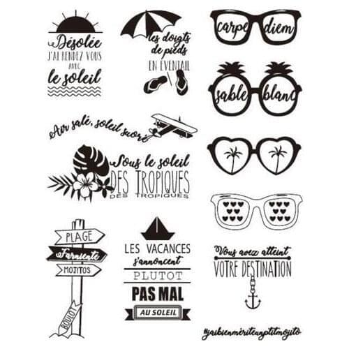 French Transparent Silicone Stamp Seal for DIY scrapbooking photo album Decorative clear stamps A555