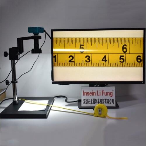 28MP HDMI USB Video Microscope Camera+High Working Distance Large Field of View 5X-100X C-mount Lens+Bracket+LED Light Source