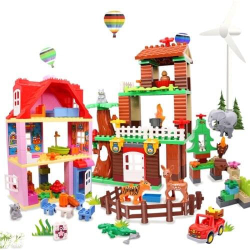 Kids Classic Large Size Building Blocks Diy City Amusement Park Multicolor Model Bulk Bricks Toys Educational Toys Gift for Kids