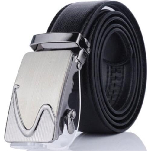 Hot sale classic new fashion all-match automatic smooth imitation leather mens belt