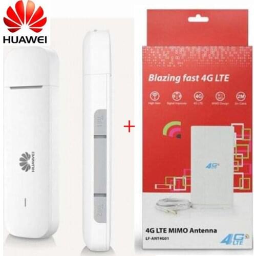 Hot selling Huawei E3372 4G USB Stick E3372h-607 with 2m cables Antenna 150Mbps 4G LTE USB dongle datacard with CRC9 antenna