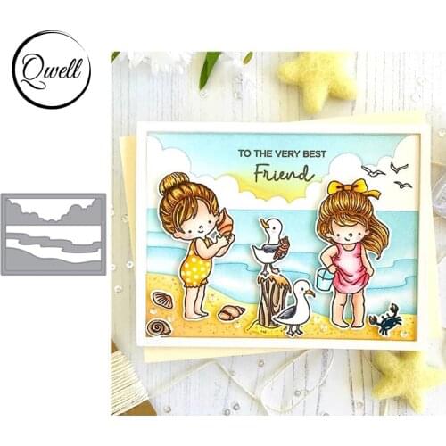 QWELL Beach Wave Cloud Metal Cutting Dies for Scrapbooking and Card Making Paper Embossing Craft New 2019 die cuts