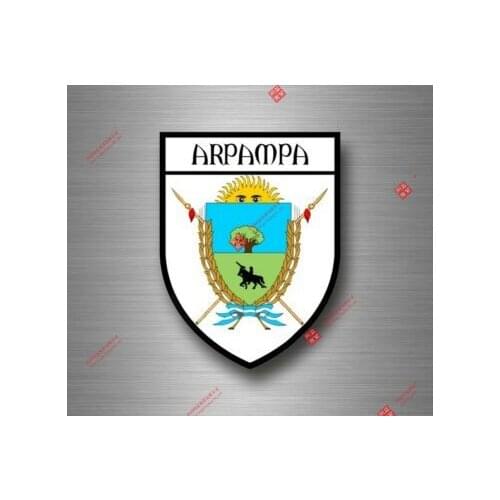 Cartoon Car Sticker Sticker Decal Souvenir Car Coat Arms Shield City Travel Argentina Arpampa Racing Helmet Stickers