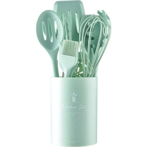 Zoseil 12 Pcs Kitchen Silicone Cooking Utensils Set Non-stick Cookware Easy Clean Shovel Spoon Soup Kitchenware Cooking Tool Set