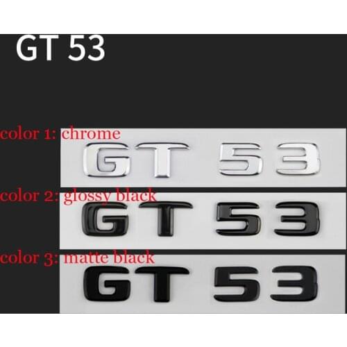 Car Styling Trunk Sticker GT 53 Emblem for Mercedes Benz AMG GT GT43 GT50 GTR GTS GTC C63S E63S GLC63S GLE63S Emblem