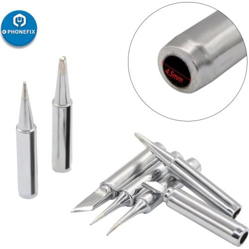 4/5pcs/lot Pure Copper 900M-T Soldering Iron Tip Lead-free Solder Tips Welding Head BGA Soldering Tool for 956 Soldering Station