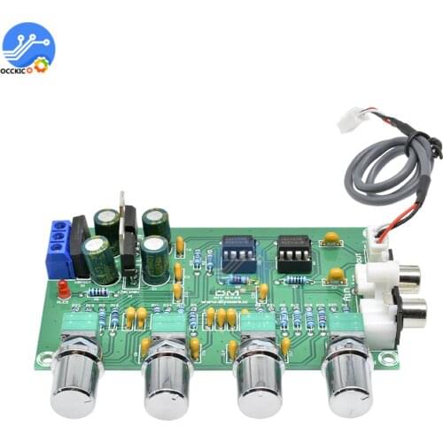 NE5532 Amplifier Board Audio 4 Channels Preamplifier Tone HIFI Board Stereo Pre-amp Amplifier Professional Speaker Power Control
