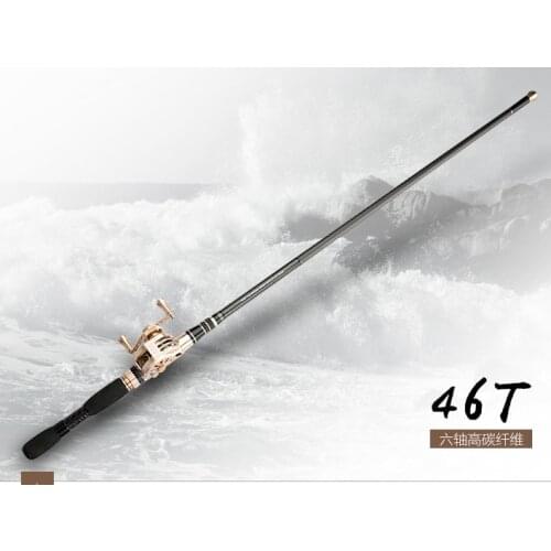 New Hollow Rod superweapon 46T high carbon rod 3.6 -7.2m through line rod with Aluminum fishing reel Fast closing line Ultimate