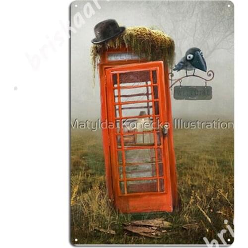 Phonebox Cottage Metal Signs Plaques personalized Club Bar pub Tin sign Posters