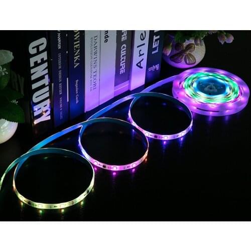 Dream Color WS2811 Pixel Strip Light DC 12V SMD5050 RGB Tape 5M Addressable LED Strip Light for Festival /Room Decoration