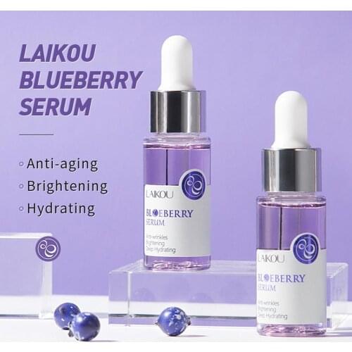 Face Lift Skin Care Blueberry Hyaluronic Acid Anti Whitening Sodium Collagen Moisturizing Anti Serum Essence 17ml Aging W0K9