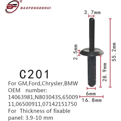 Positioner For Gm,Ford,Chrysler,Bmw Car Fastener Clamp 6500911,06500911,07142151750