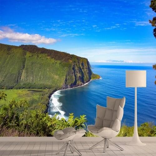 Modern Seascape 3d Sea Wallpapers for Walls in Rolls Stickers Living Room Bed Home Decoration TV Furniture Peel and Stick Murals