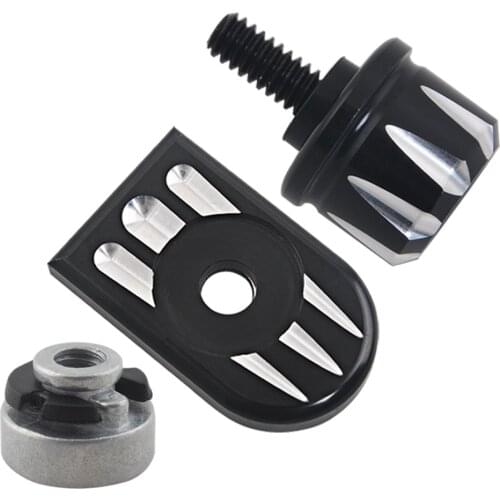 Motorcycle Rear Fender Passenger Seat Bolt Tab Screw Nut Knob Cover For Harley Sportster XL Dyna Bob Fat Boy Touring Glide CVO