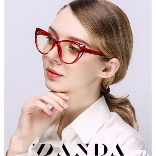Retro Women Glasses Cat Eye Prescription Optic Glasses Anti Blue Ray Eyewear Full Myopia Optical Frames
