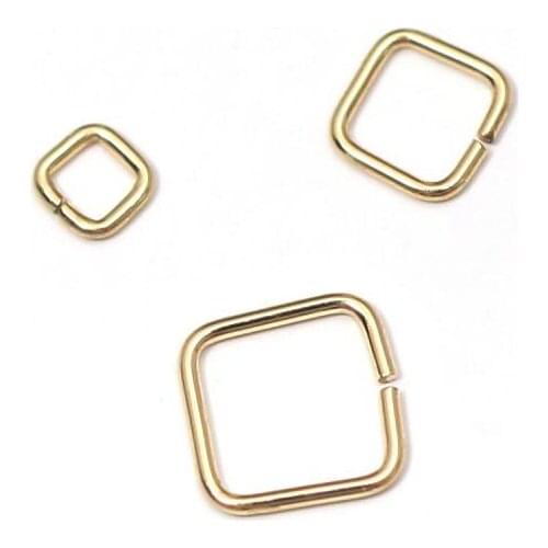 Beadsnice ID40090smt4 Gold Filled Square Open/Closed Jump Rings DIY Jewelry Findings Bracelet Component Wholesale Jewelry