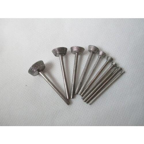 10pcs Diamond Rotary Crafts Lapidary Jewelry Grinding Burr Tools 2mm-16mm