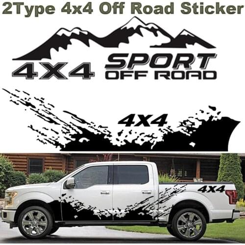 2PCS 4x4 Off Road Car Sticker for D-MAX Navara Graphic Vinyl Decals & Stickers Pickup Truck Decal Styling Accessories for Dodge