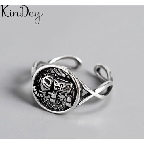 2021 New Charm Boho Elephant Rings For Women Lover Wedding Bridal Valentines Gifts Men Open Retro Antique Rings