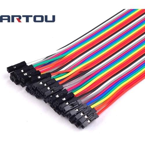 40PCS=1Row 20cm 2.54mm 1P-1P Female to Female Jumper Wire Dupont Cable Breadboard