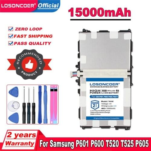 LOSONCOER 11500mAh T8220E Battery for Samsung GALAXY Note 10.1 Tab Pro 10.1 P600 P601 P605 SM-P607 SM-T520 SM-T525 Battery