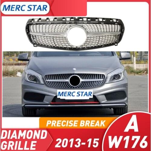 Rejilla delantera de diamante para parrilla de clase A, sin emblema, W176, A180, A200, A260, A45