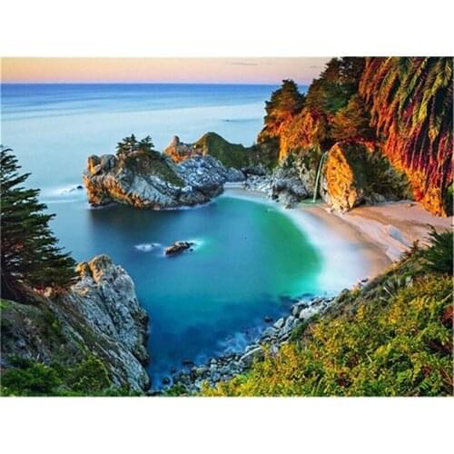 Diamond Painting Natural Mountain Scenery Cross Stitch Handmade Diamond Embroidery River Mosaic Needlework Home Decor