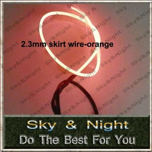 Free shipping high brightness 100m 2.3mm EL Wire with skirt /EL welt wire/EL wire with10 different colors