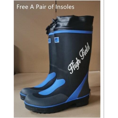 Fly Fishing Waders Boots Rubber Sole Anit-slip Waterproof Breathable Rocky Fishing Shoes Outdoor Camping Hiking Rain Boots Men