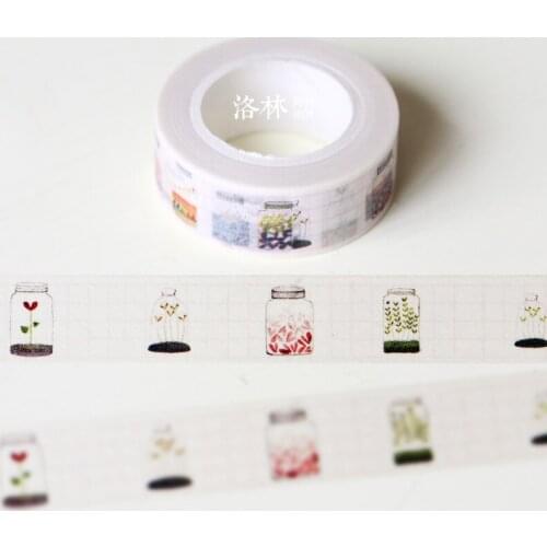 Paper tape diy tape glass wishing bottle 1.5cmx10m wrapping labeling diary decoration notebook decor masking tape