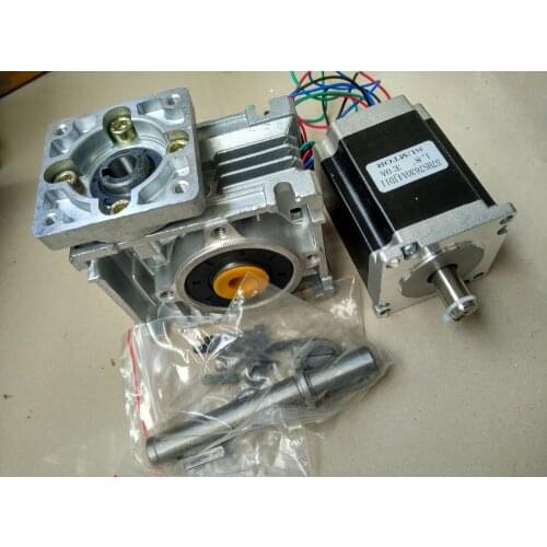 NMRV30 Worm Gearbox Geared NEMA23 1.8NM Stepper Motor Ratio 20:1 with single output shaft
