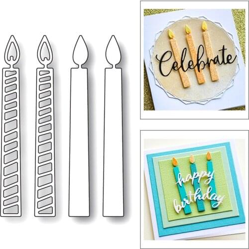 Hot New 2020 Birthday Candle Pattern Metal Cutting Dies Foil Stencil For Scrapbooking Album Decorative Embossing Craft Dies Cut
