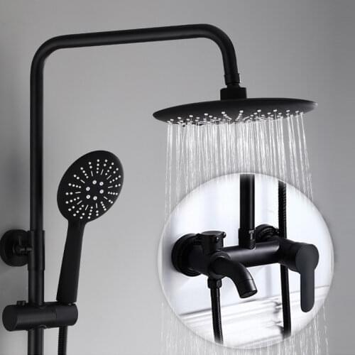 HOBHE Black Shower Faucets