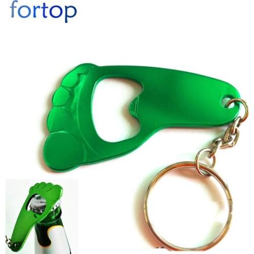 Home and bar feet shape opener key chains/bottle opener ring/aluminum alloy ring opener for bottle/festiveal and promotion gift
