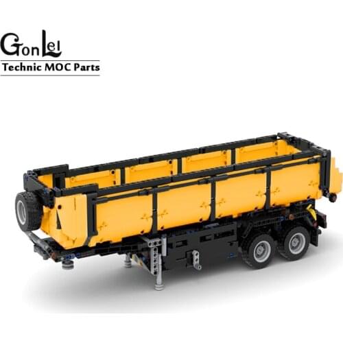 NEW Customized Series1297Pcs Dump Truck Trailer Model Bricks Small Particle DIY MOC-41970 Building Block Model 7 Colors Choice