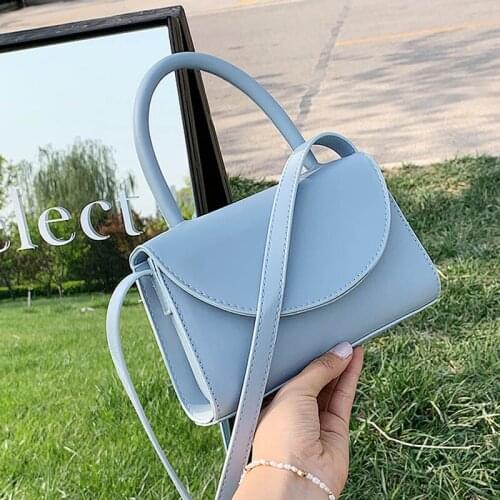 Small PU Handbags For Women Designer Crossbody Bags New Solid Ladies Flap Bag for Women 2021 Mini Totes Shoulder Bags Sac Femme